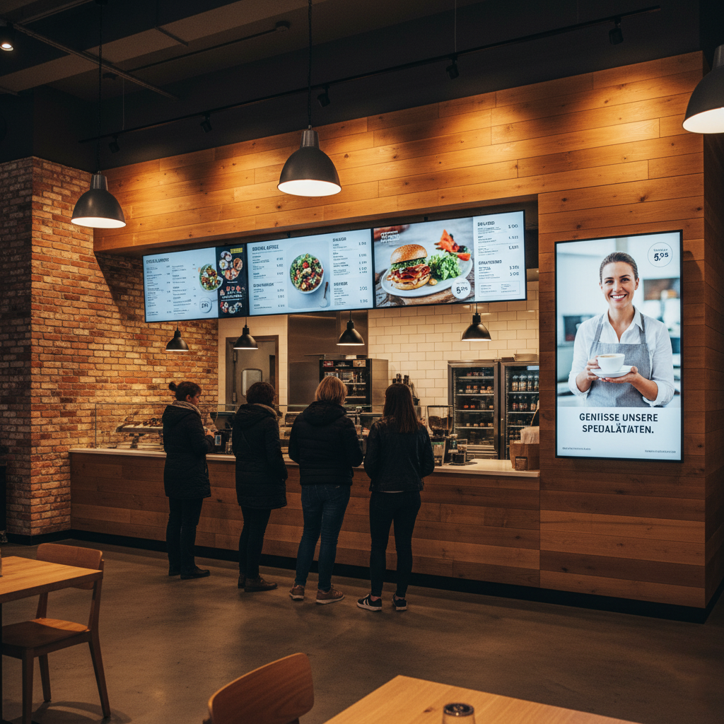 Digitale Menüboards in der Gastronomie und Hotellerie